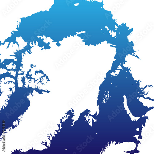 Nordpol in Blau