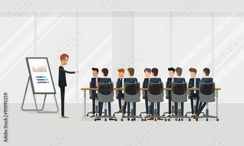 group business people teamwork meeting and brainstorm concept.group business presentation on team