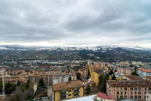 panoramic day view of Potenza, Italy