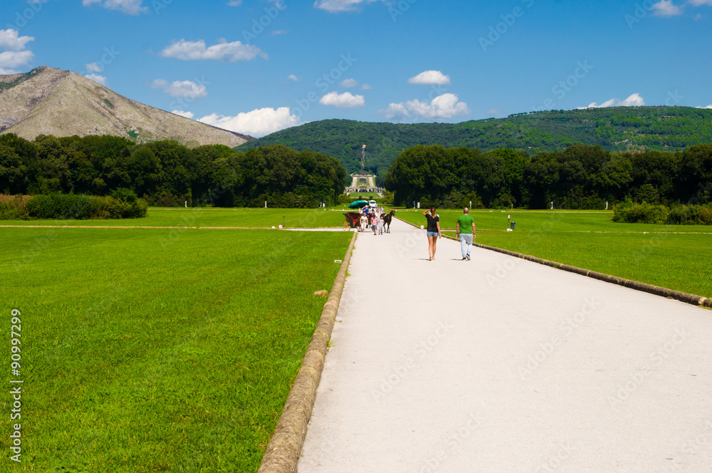 Fototapeta premium reggia di caserta, giardini inglesi