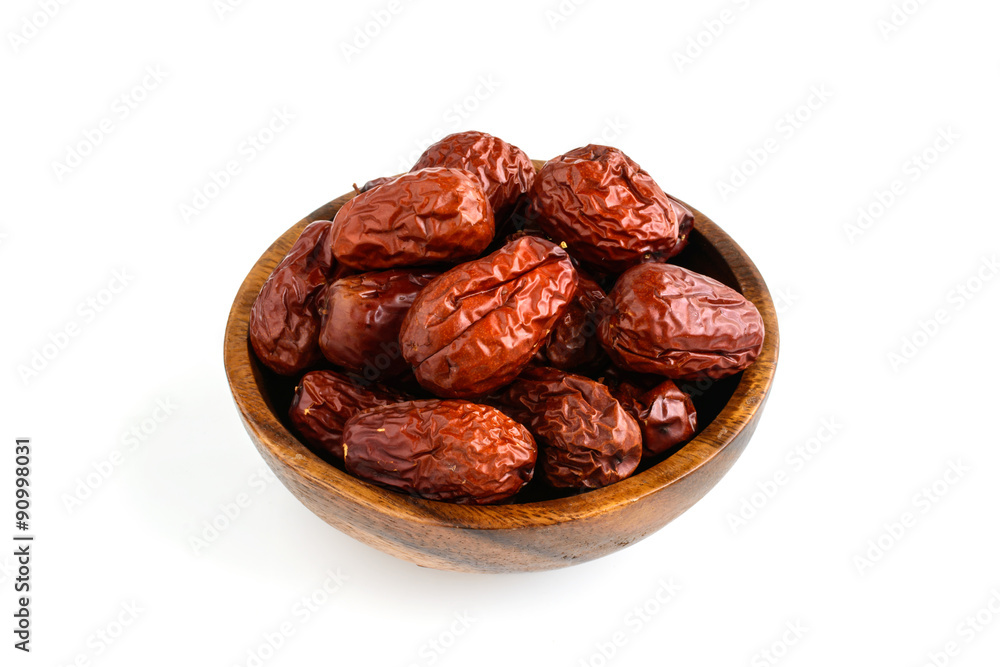 Dried jujube fruits isolated on white Dried jujube fruits isolated on white