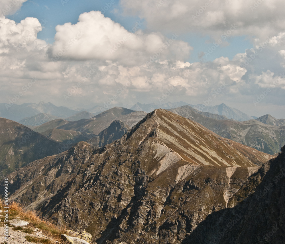 Tatry mountains from Pachoľa peak in part of this mountains called Rohace