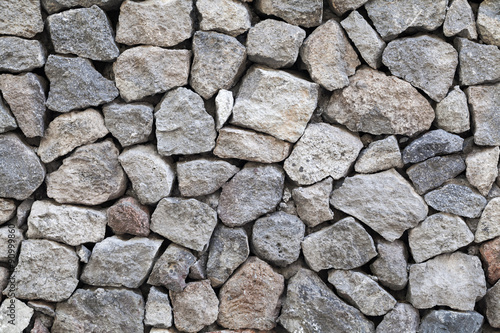 Texture of gray rough granite stone wall photo