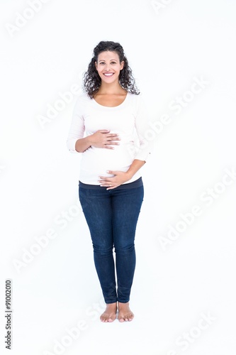 Portrait of happy pregnant woman
