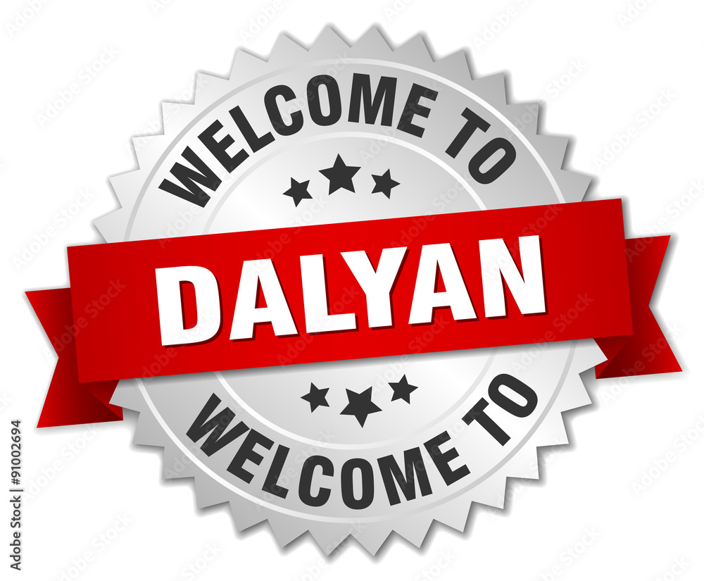Dalyan 3d silver badge with red ribbon Dalyan 3d silver badge with red ribbon