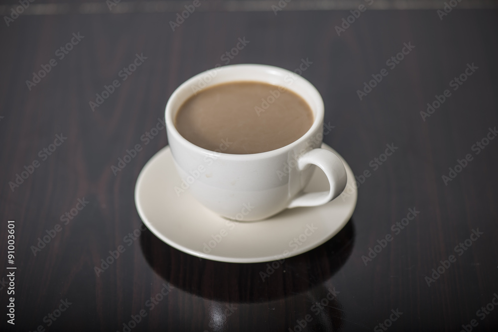 Soft focus Cup of coffee on table Soft focus Cup of coffee on table