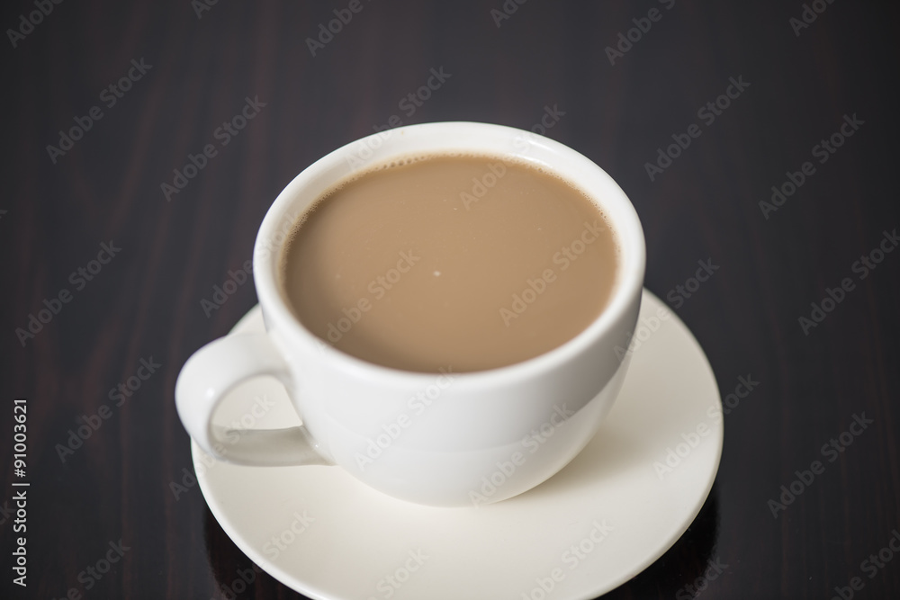 Soft focus Cup of coffee  on table