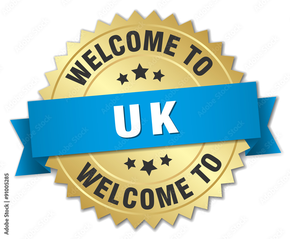 uk 3d gold badge with blue ribbon uk 3d gold badge with blue ribbon