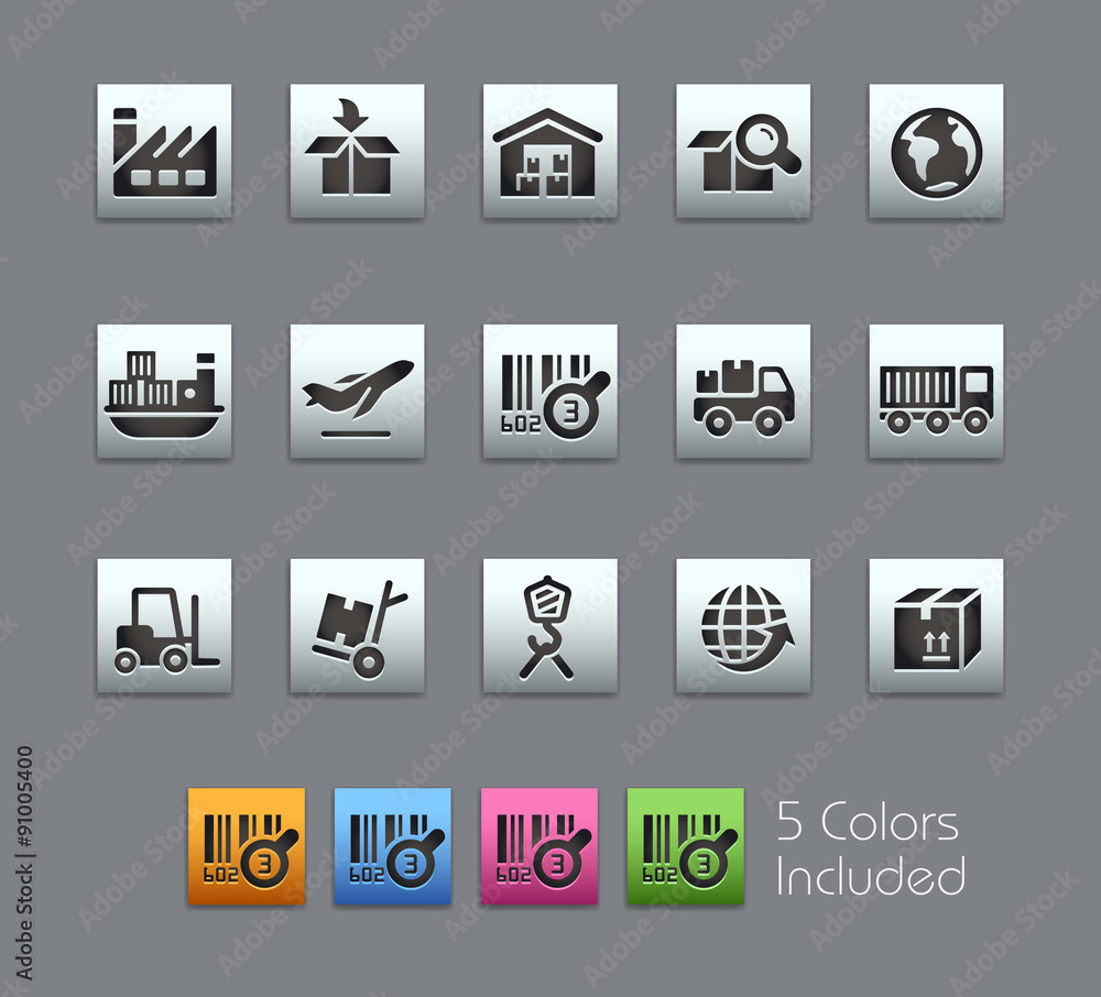 Industry and Logistics - EPS file includes 5 Colors.