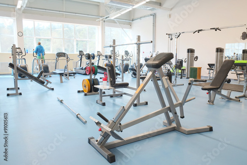 The image of a fitness hall