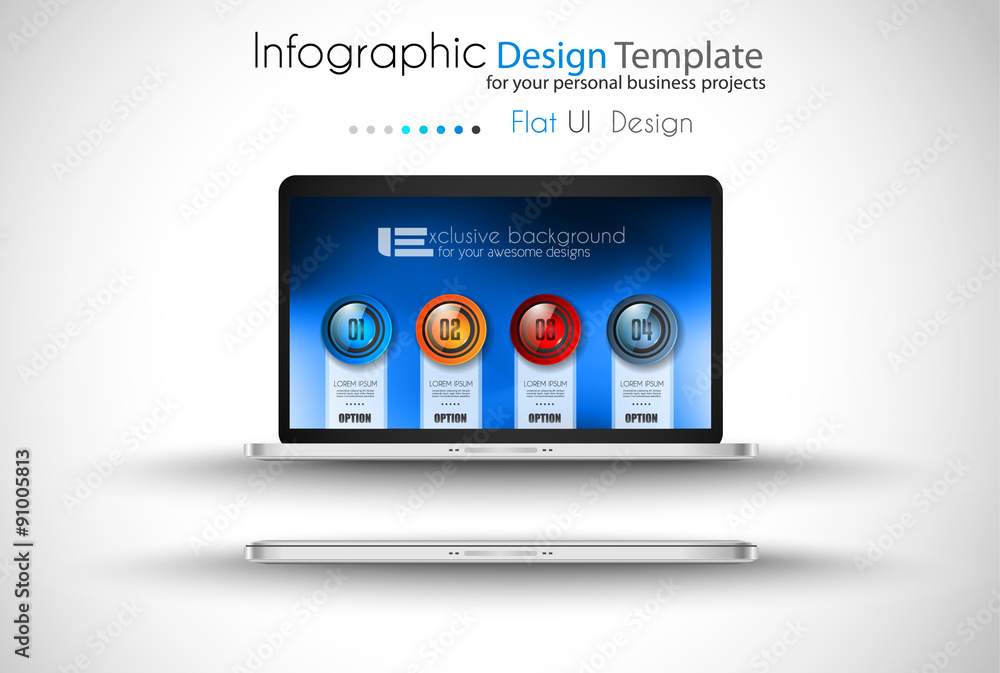 Infographic template for modern data visualization and ranking.