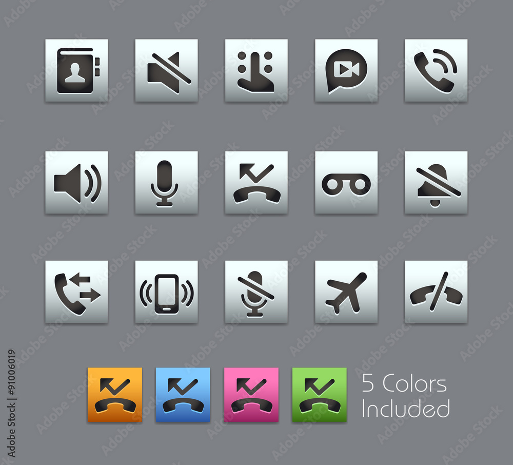 Phone Calls Interface - EPS file includes 5 Colors. Phone Calls Interface - EPS file includes 5 Colors.