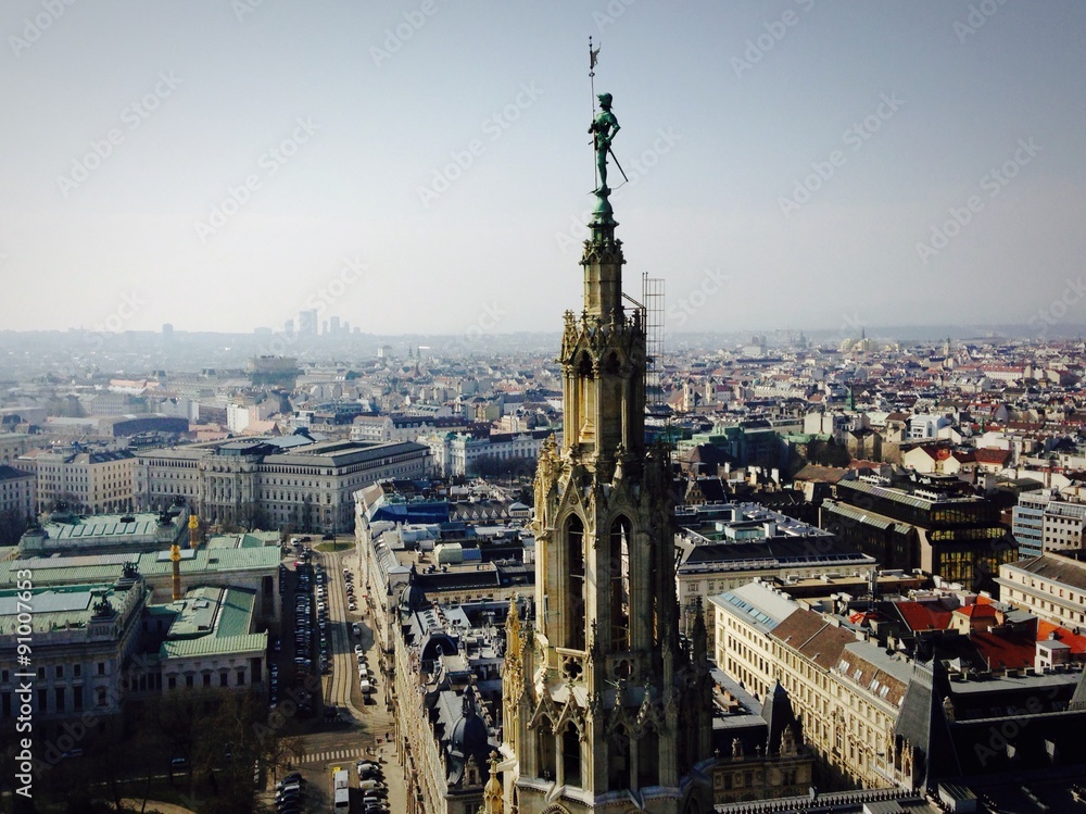 Fototapeta premium Wiener Rathaus von oben