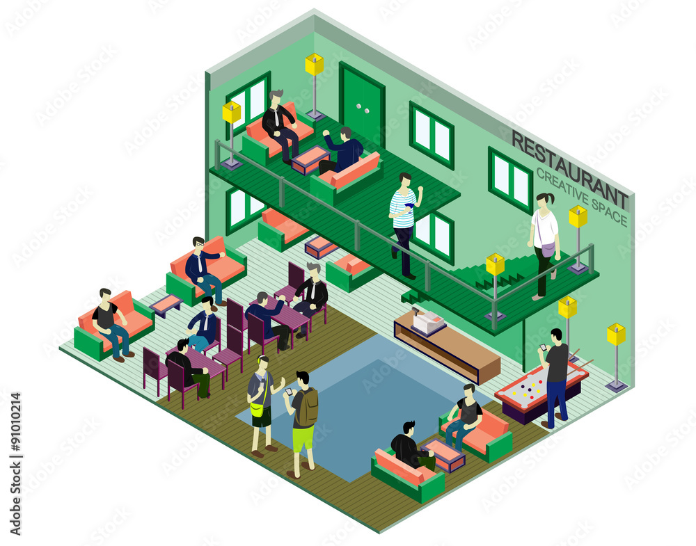 illustration of infographic interior room concept in isometric graphic illustration of infographic interior room concept in isometric graphic