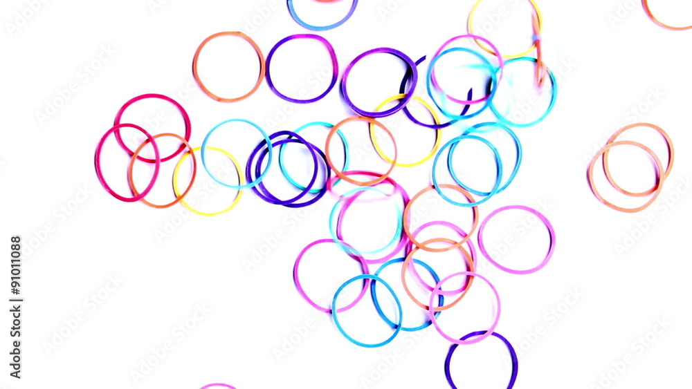 Elastic band colorful on isolated background Elastic band colorful on isolated background
