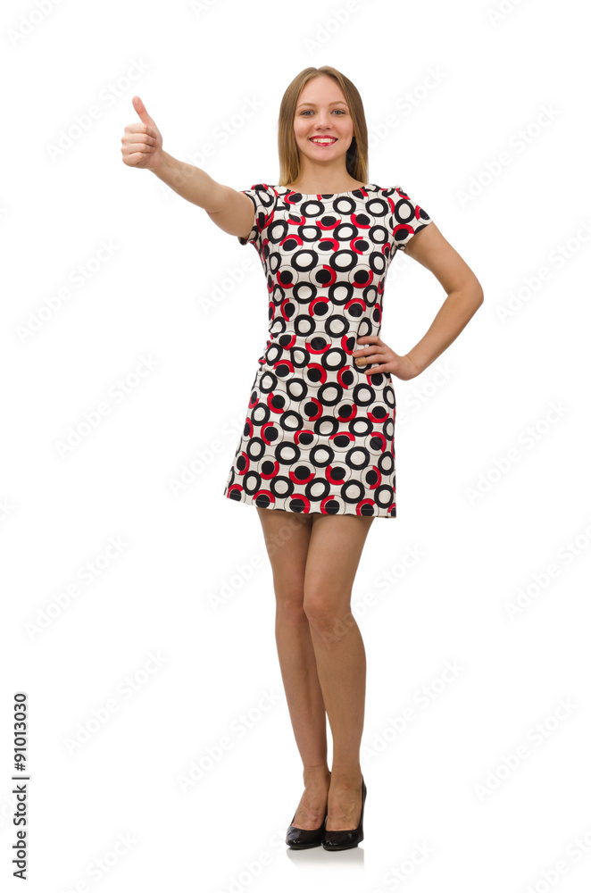 Fototapeta premium Young woman isolated on white