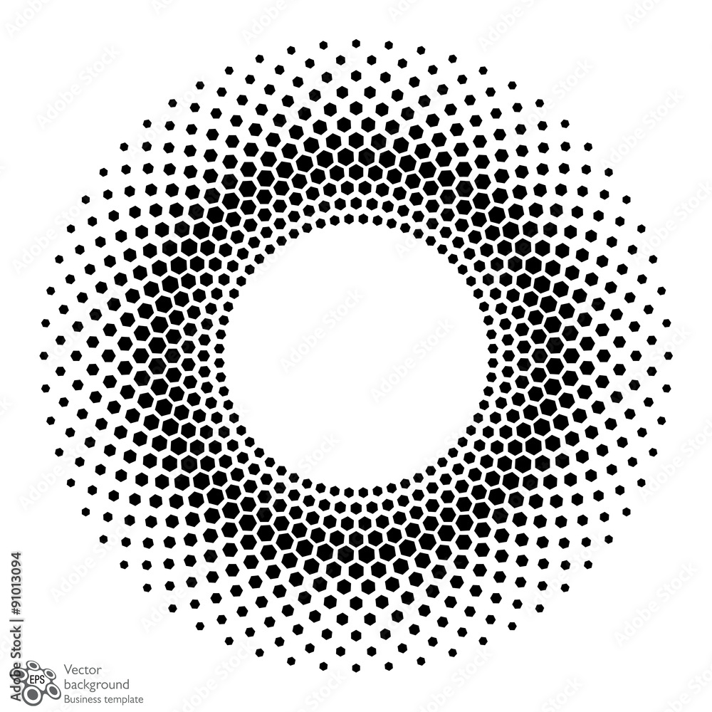 Vector Background #Hexagonal Dot Circle Pattern