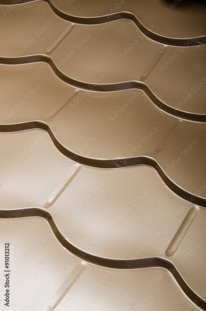 Close up of metal roof tile Close up of metal roof tile