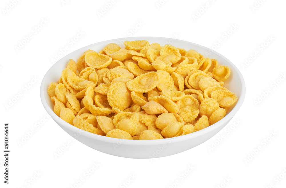 Corn flakes in bowl Corn flakes in bowl