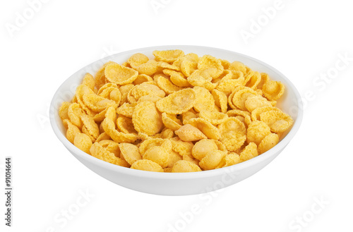 Corn flakes in bowl