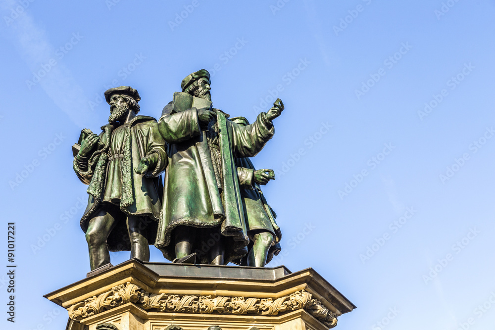 Johannes Gutenberg monument on the southern Rossmarkt