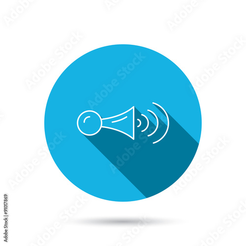 Klaxon signal icon. Car horn sign.