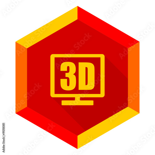 3d display flat design modern icon