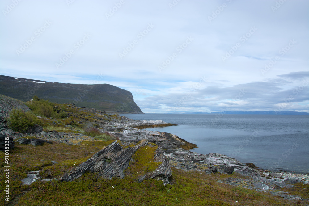 Küste am Porsangerfjord, Norwegen