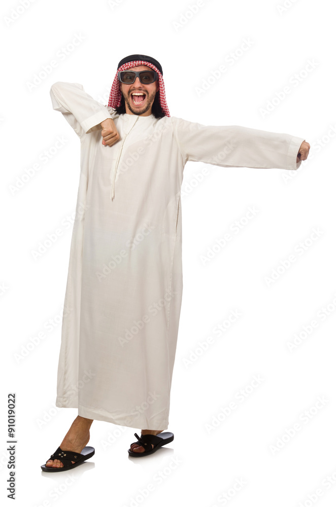 Happy arab man isolated on white Happy arab man isolated on white