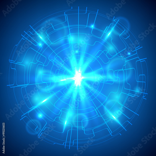 Abstract Colorful Technology Background. Vector