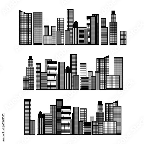 Abstract Skyline City. Vector