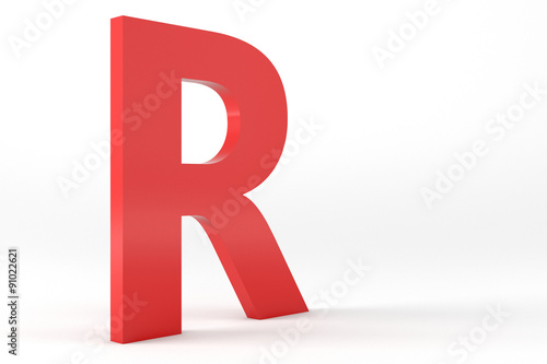 Isolated Red Letter R