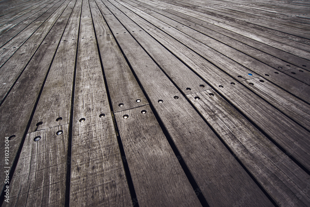 Rustic Wooden Floor Boardwalk in Perspective Rustic Wooden Floor Boardwalk in Perspective