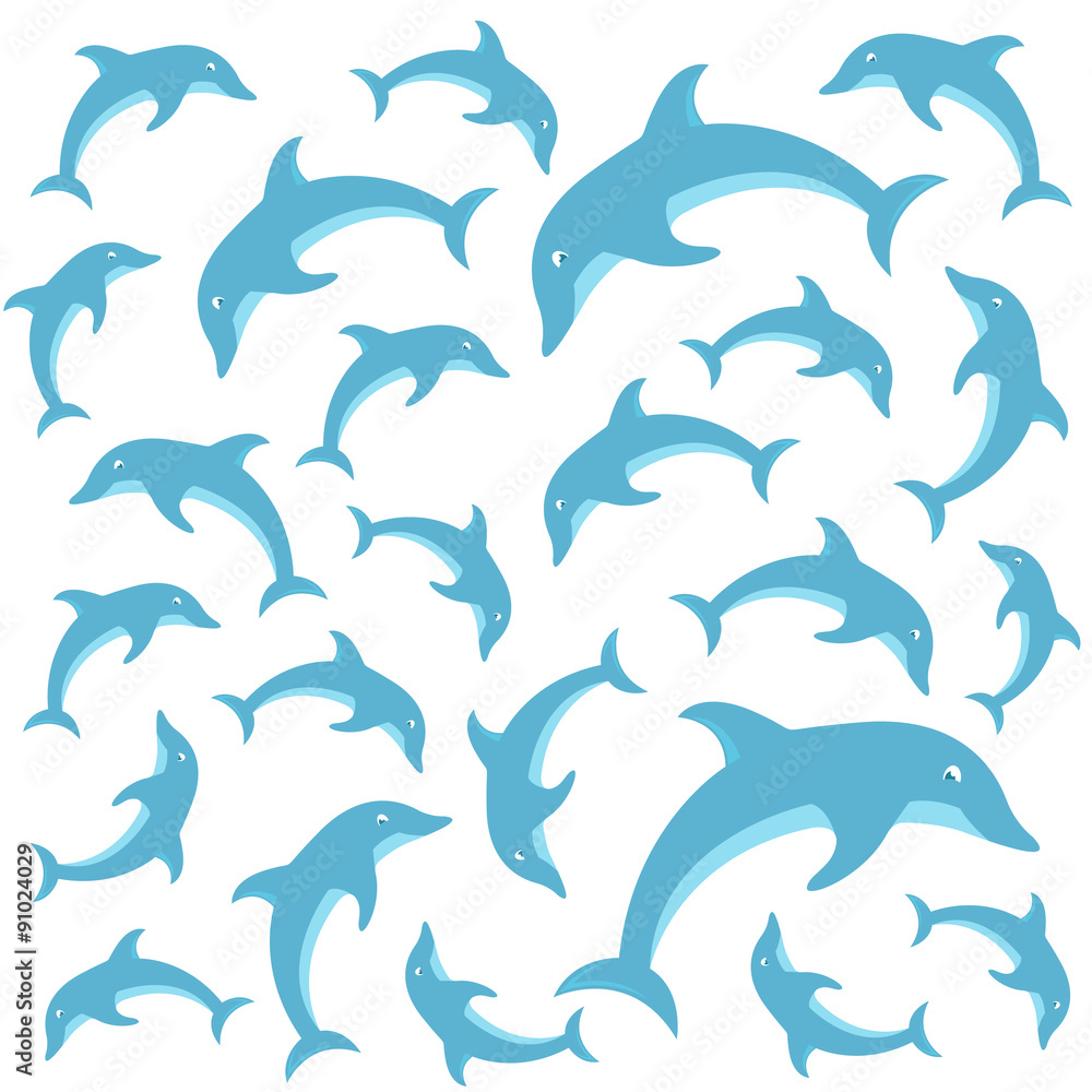 Obraz premium Dolphin Pattern