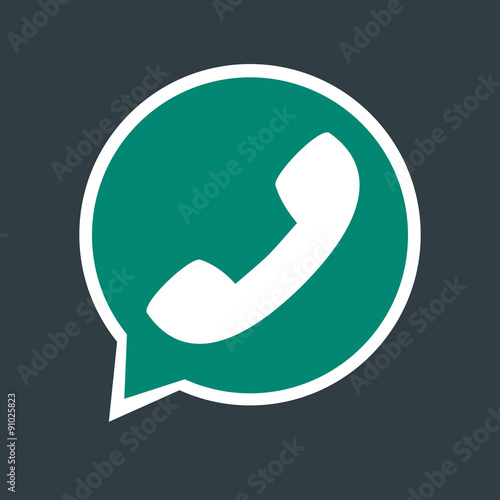 handset icon in speech bubble