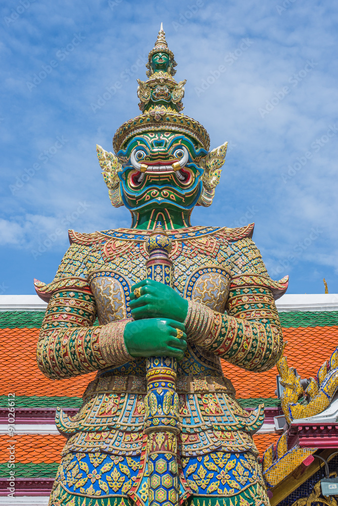 Demon Guardian Wat Phra Kaew Grand Palace (Temple of the Emerald Demon Guardian Wat Phra Kaew Grand Palace (Temple of the Emerald