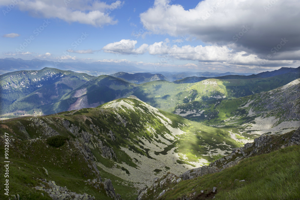 View on the summer Slovakia Mountains Low Tatras