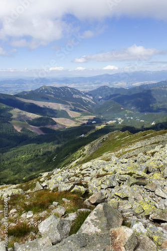 View on the summer Slovakia Mountains Low Tatras