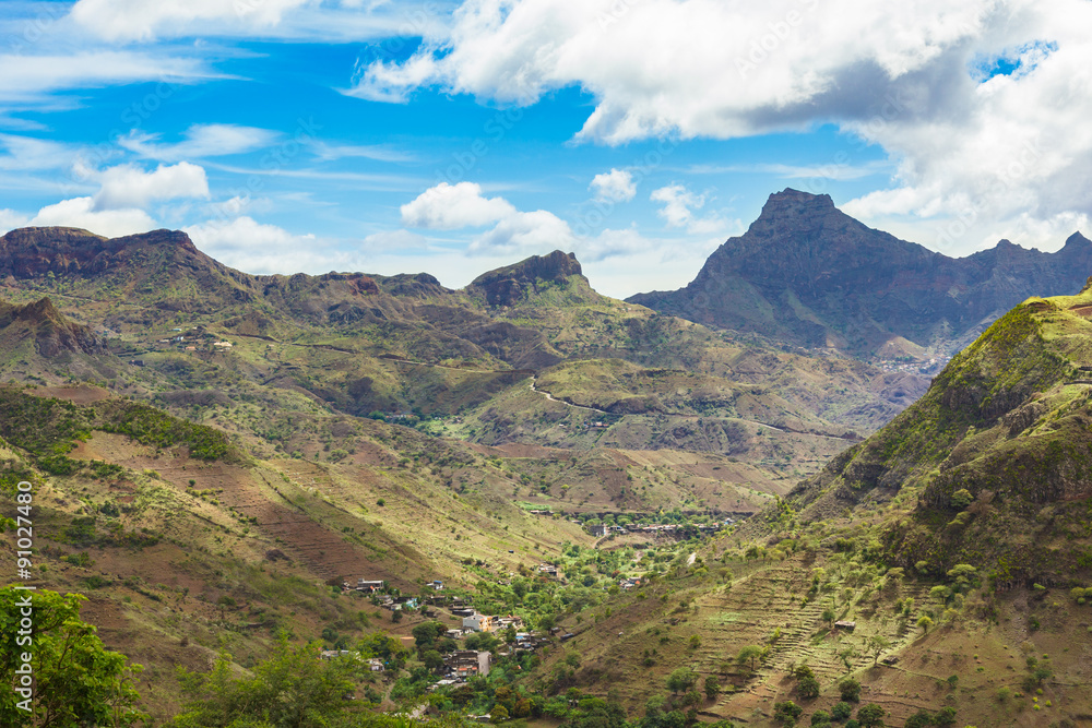 Fonte Lima mountains in Santiago Island Cape Verde - Cabo Verde