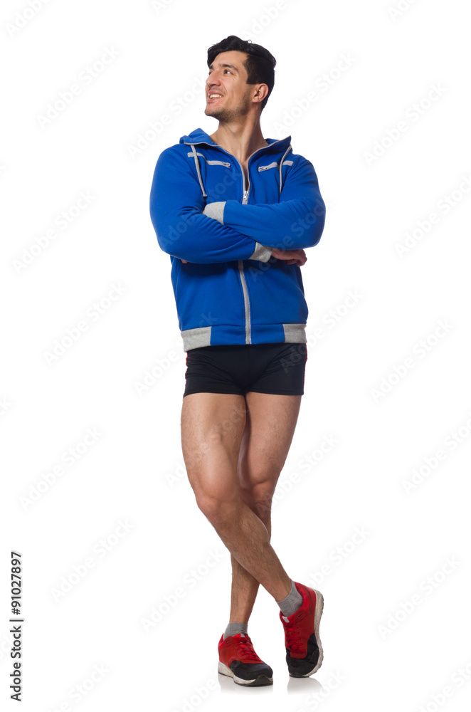 Muscular man isolated on the white background Muscular man isolated on the white background