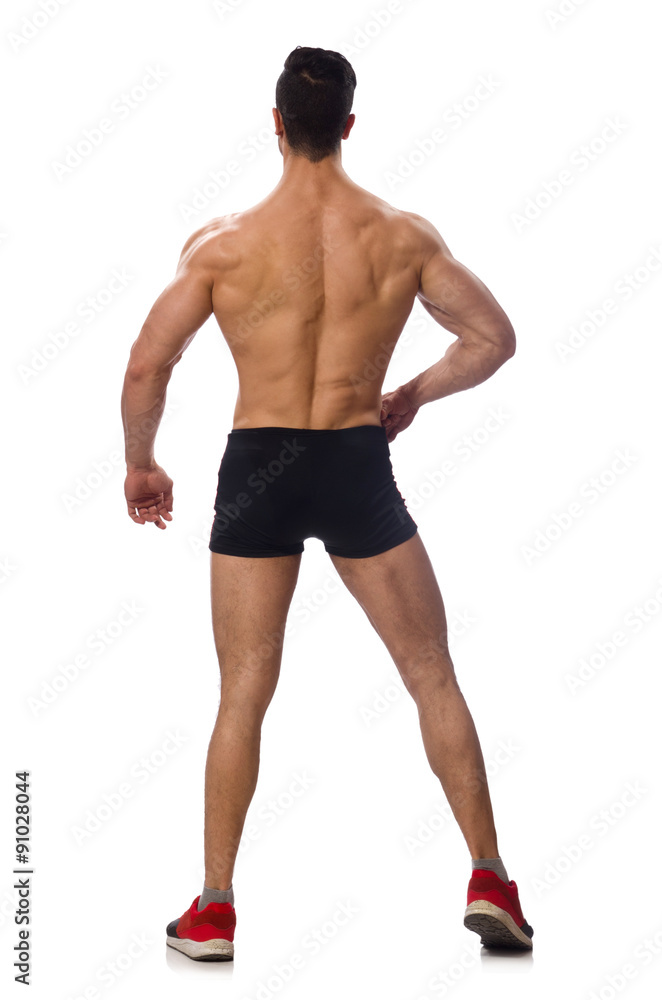 Muscular man isolated on the white background Muscular man isolated on the white background