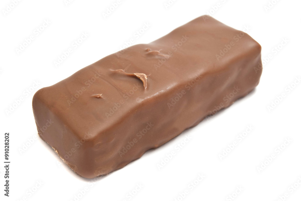 single sweet chocolate bar on white single sweet chocolate bar on white