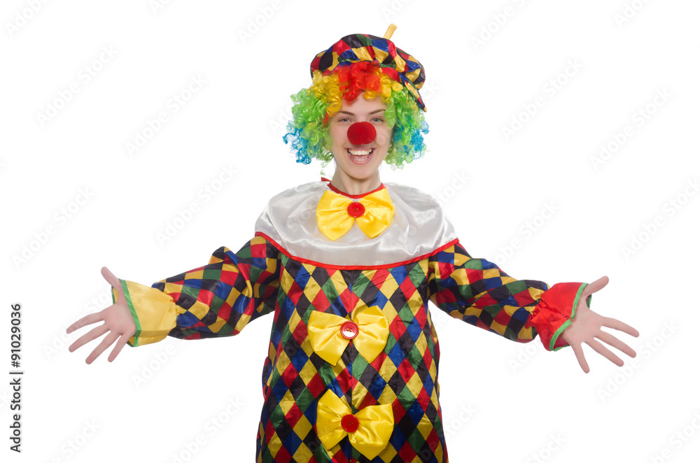 Clown isolated on the white background Clown isolated on the white background