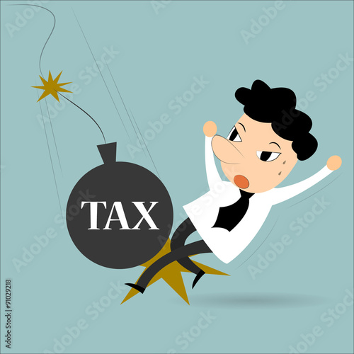Businessman tax concept.