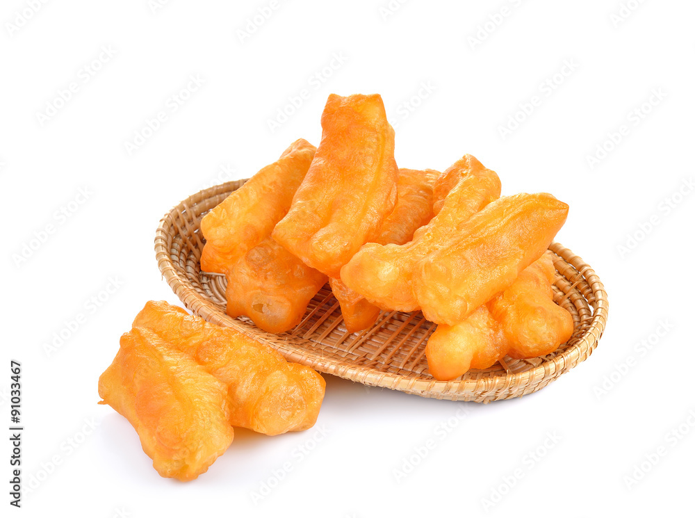 deep fried dough stick on white background deep fried dough stick on white background