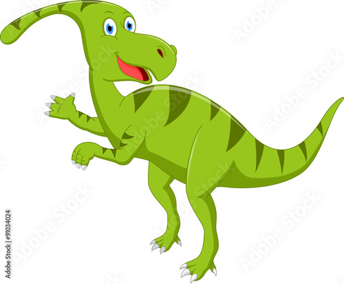 Happy dinosaur cartoon
