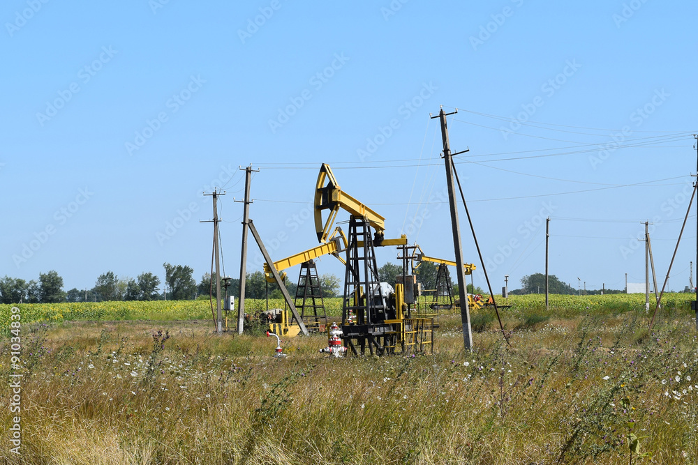 Pumping unit as the oil pump installed on a well Pumping unit as the oil pump installed on a well