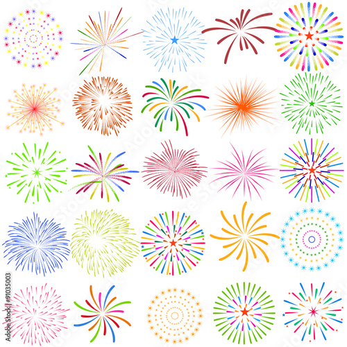 Fireworks Display for New year and all celebration vector illustration