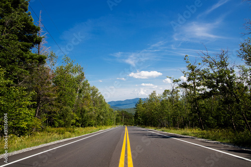 Photos Winding road in Adirondack mountains, upstate New York, USA