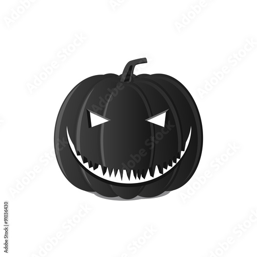 Halloween, black pumpkin Jack smile mask